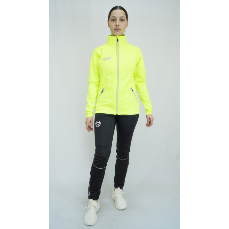 Куртка разминочная RAY WS модель STAR (Women) лимонный/лимонный салатовая молния с/о фото 3