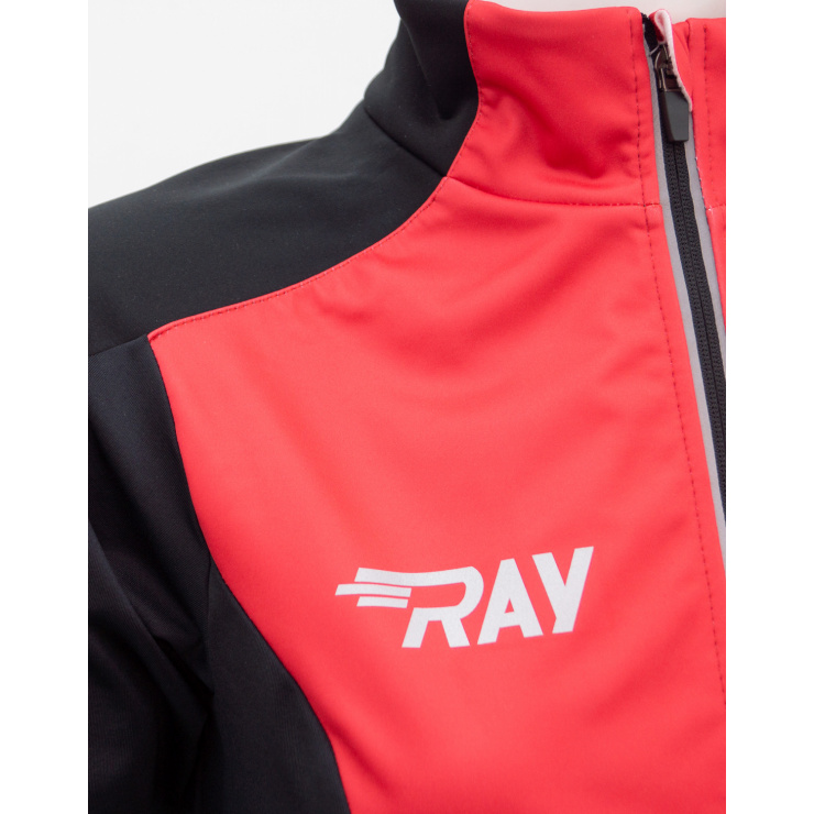 Куртка разминочная RAY WS модель PRO RACE (Woman) красный/черный фото 5