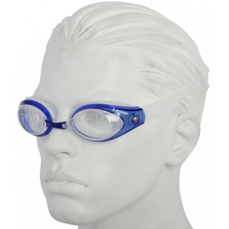 Очки плавательные Larsen R42 прозрачный/синий (силикон) фото 1