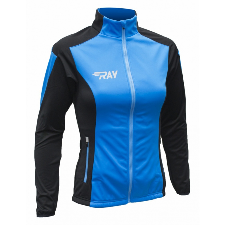 Куртка разминочная RAY WS модель PRO RACE (Kids) голубой/черный фото 1