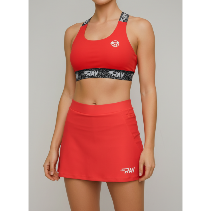 Юбка-шорты RAY (Woman) без отстрочки красный фото 1