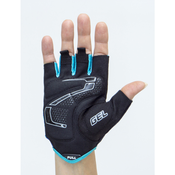 Велосипедные перчатки с короткими пальцами черный/синий фото 3