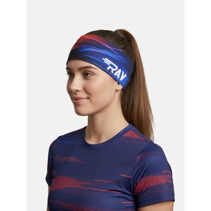 Повязка летняя облегчённая (UNI)  принт фиолетовый фото 3