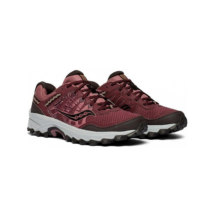 Кроссовки Saucony EXCURSION TR12 Burgundy/Grey (W) (2019) фото 1