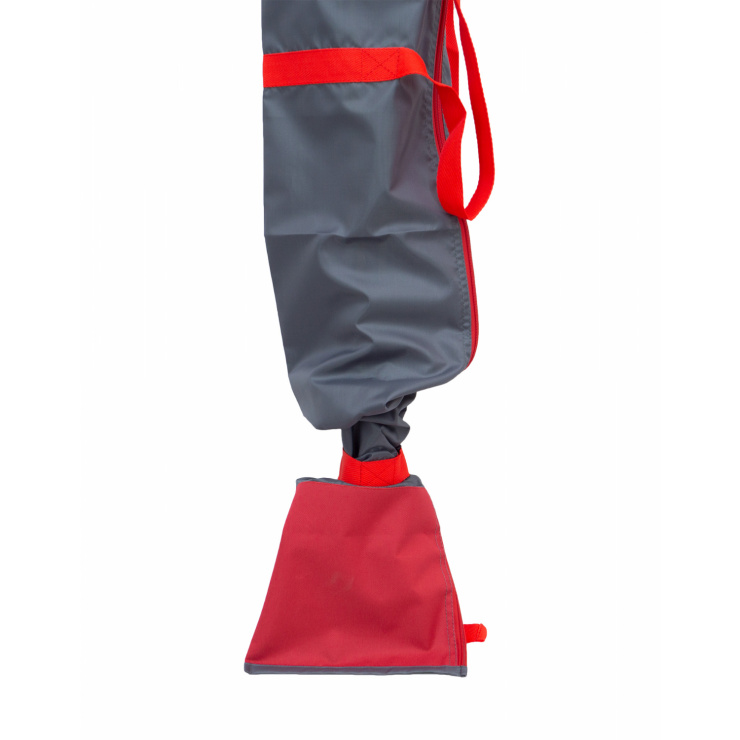 Чехол для лыж RAY облегченный на молнии серый/красный фото 9