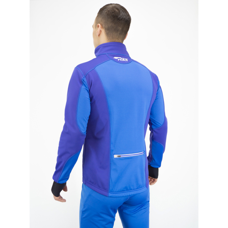 Куртка разминочная RAY WS модель STAR (UNI) фиолетовый/синий, молния фиолетовая с/о фото 2