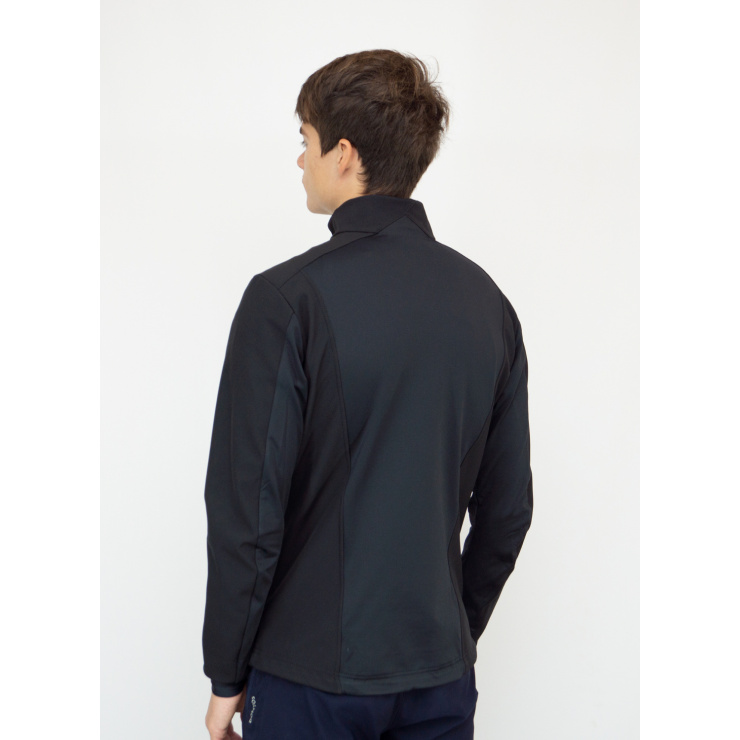Куртка разминочная RAY WS модель NEO (MEN) на флисе, черная, молния с/о фото 2