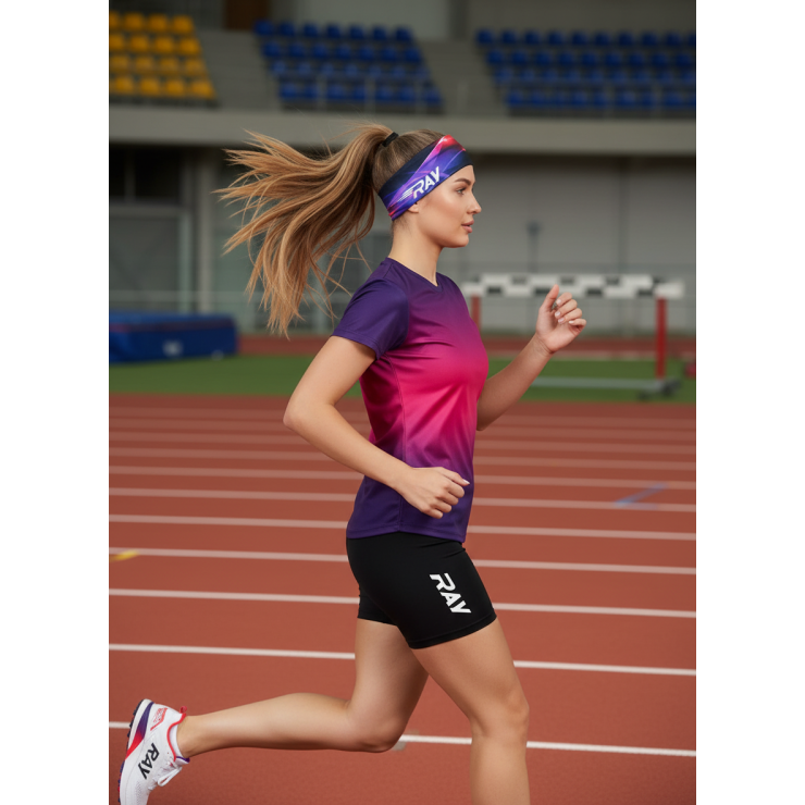 Повязка летняя облегчённая (UNI)  принт фиолетовый фото 4