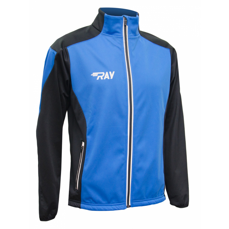 Куртка разминочная RAY WS модель PRO RACE (Kids) синий/черный  фото 3