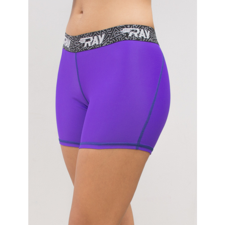 Шорты RAY компрессионные  (Women) фиолетовый, резинка черная бренд фото 2
