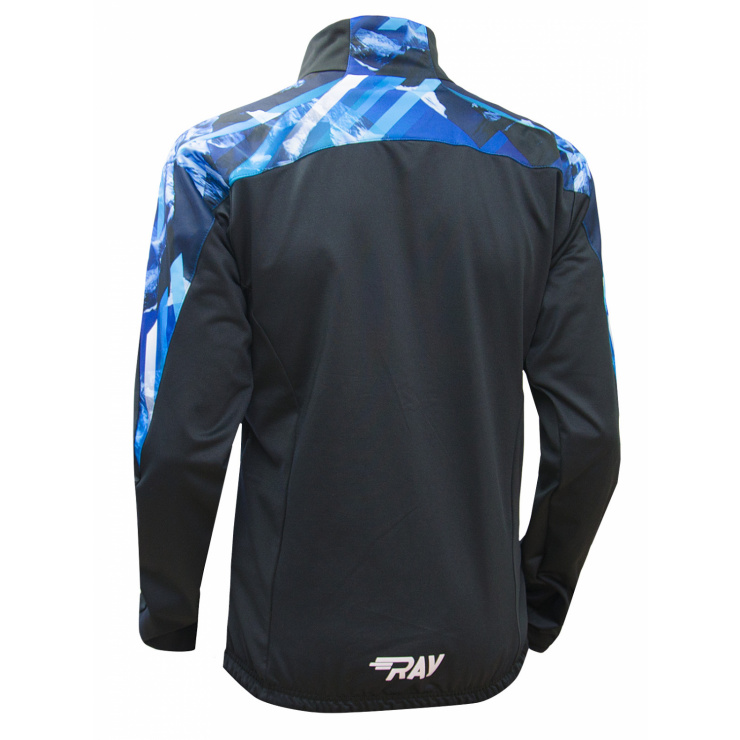 Куртка разминочная RAY WS модель PRO RACE (Kids) принт синий/черный фото 2