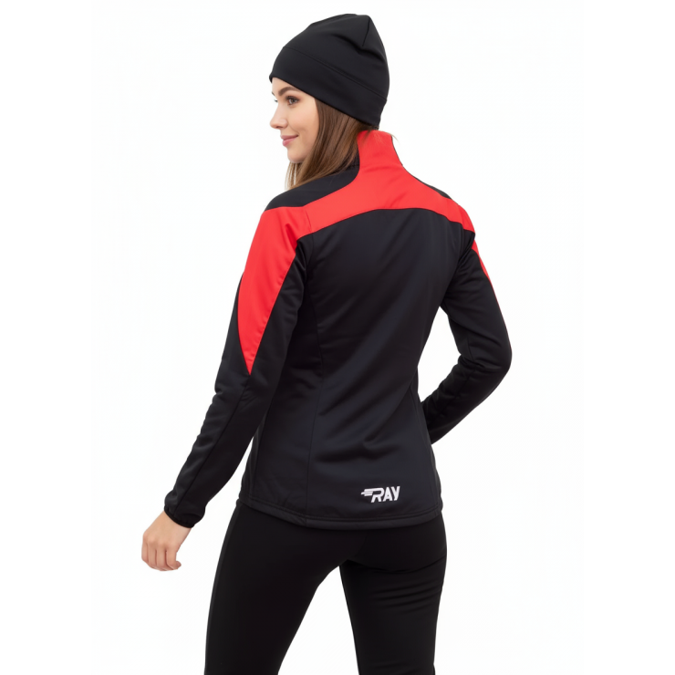 Куртка разминочная RAY WS модель PRO RACE (Woman) красный/черный фото 3