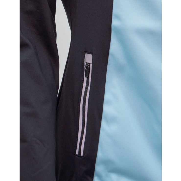 Куртка разминочная RAY WS модель PRO RACE (Woman) голубой/черный фото 3