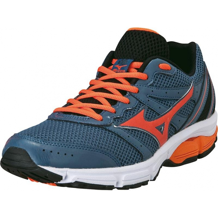 Кроссовки MIZUNO WAVE IMPETUS 2, синий/оранжевый/черный фото 1