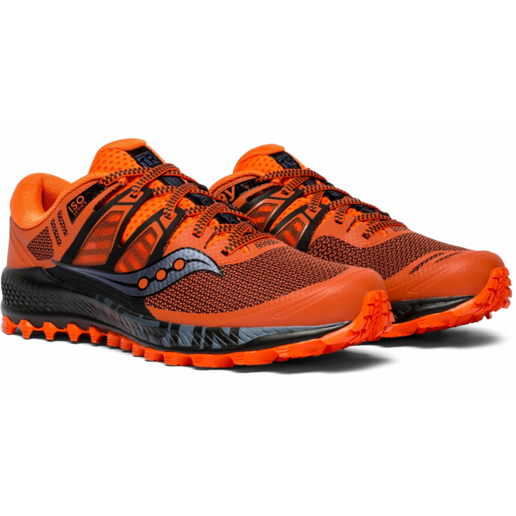 Кроссовки Saucony PEREGRINE ISO Orange/Black (2019) фото 5