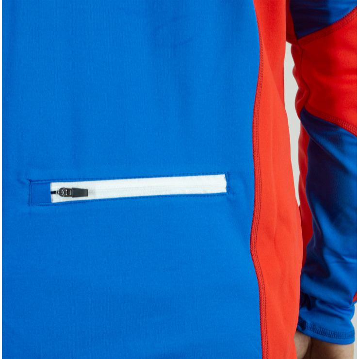 Куртка разминочная RAY WS модель STAR (UNI) красный/синий белая молния  фото 4