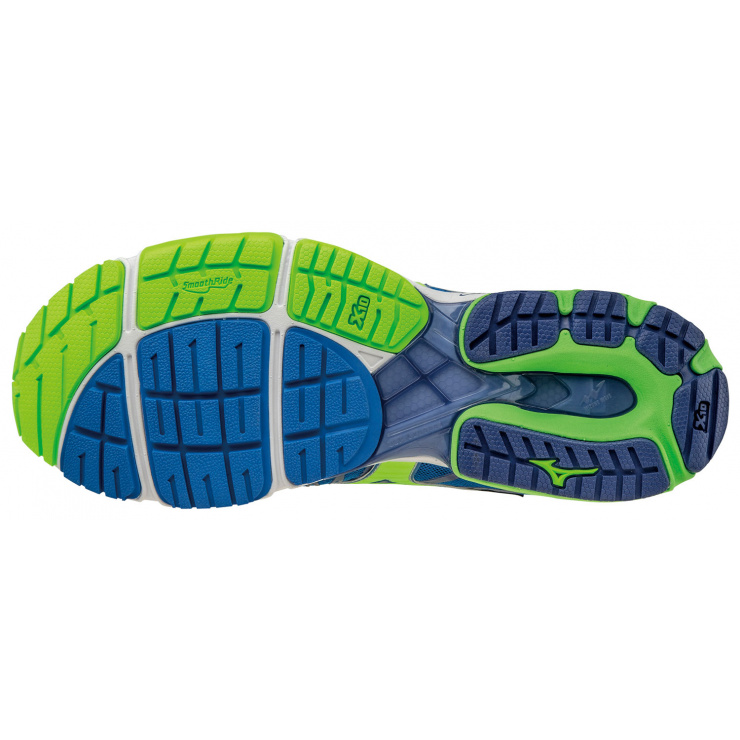 Кроссовки MIZUNO WAVE SAYONARA 4, синий/зеленый/т.синий фото 2