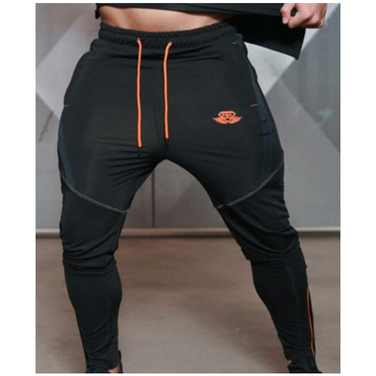Спортивные брюки ANAX JOGGERS BLACK&ORANGE. черный/оранжевый фото 2