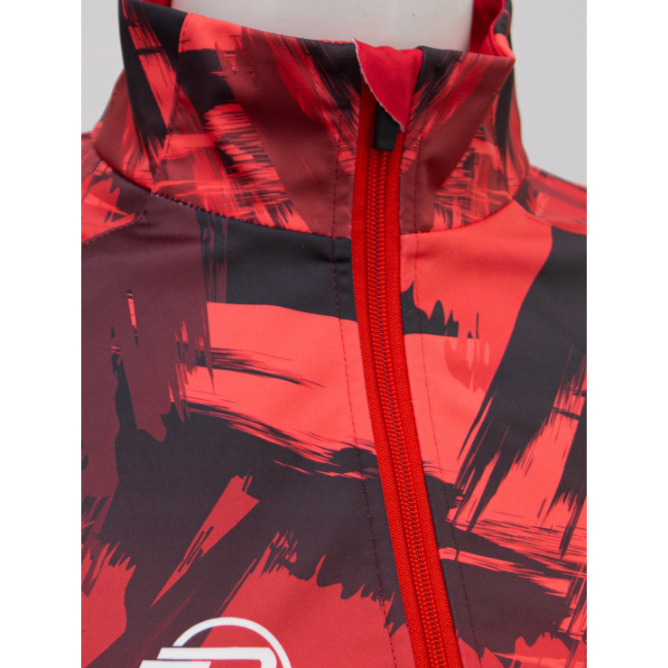 Куртка разминочная RAY WS модель PRO RACE (Woman) красный/черная принт фото 3