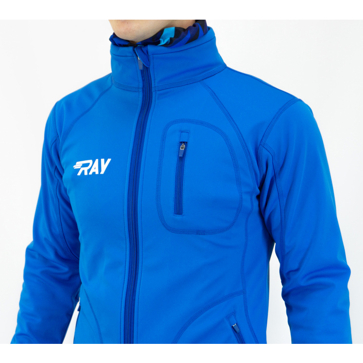 Куртка разминочная RAY WS модель STAR (UNI) василек/василек молния  фото 2