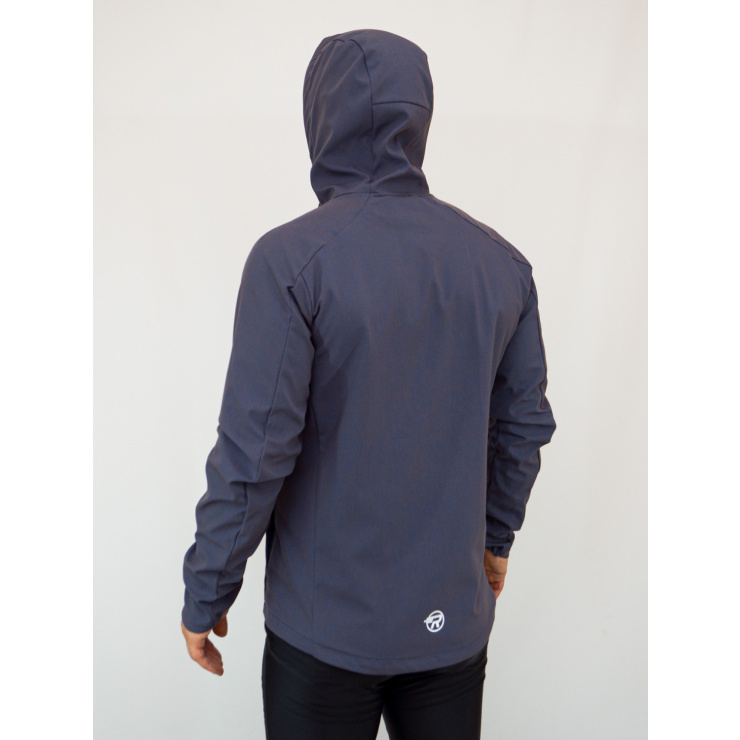 Ветровка RAY Sprint (Men) темно-синий, синяя молния, белый лого фото 5