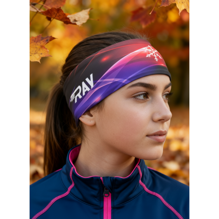 Повязка трикотажная принт RAY радуга, принт фото 1