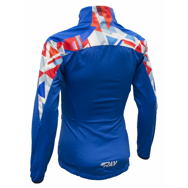 Куртка разминочная RAY WS модель PRO RACE (Woman) принт синий/красный фото 2