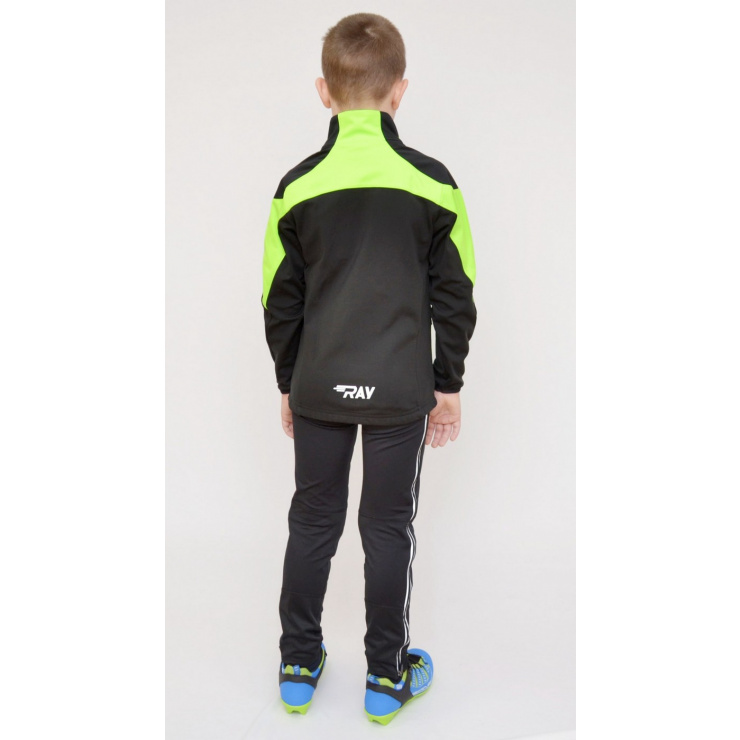 Куртка разминочная RAY WS модель PRO RACE (Kids) лимонный/черный фото 5