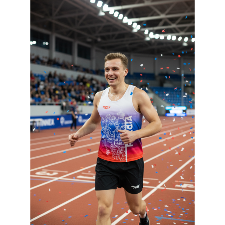 Майка спортивная RAY (Men) принт "Russia-eagle.Триколор" фото 5