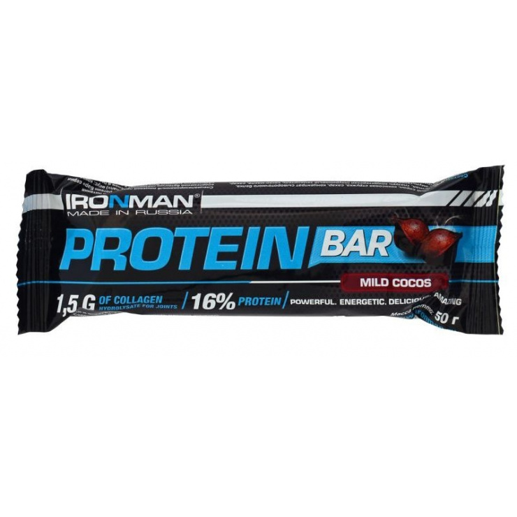 Батончик IRONMAN Protein Bar с колллагеном 50гр. фото 5