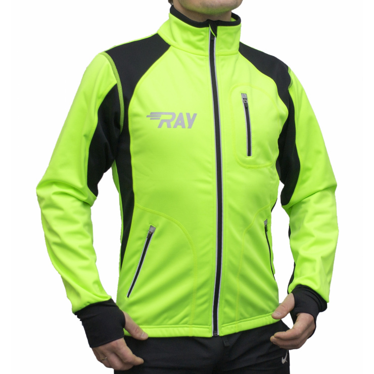 Куртка разминочная RAY WS модель STAR (UNI) лимонный/черный лимонный шов фото 1