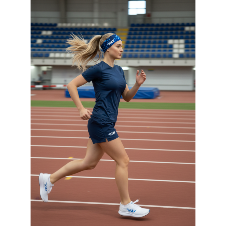 Повязка летняя облегчённая (UNI) принт RAY синий, синий, без снежинки фото 4