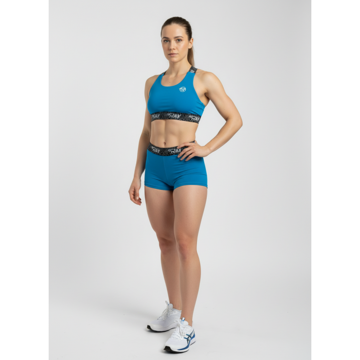 Шорты RAY компрессионные укороченные (Women) ,бирюза фото 3