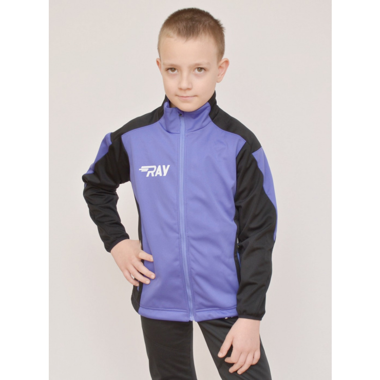 Куртка разминочная RAY WS модель RACE (Kids) фиолетовый/черный  фото 1