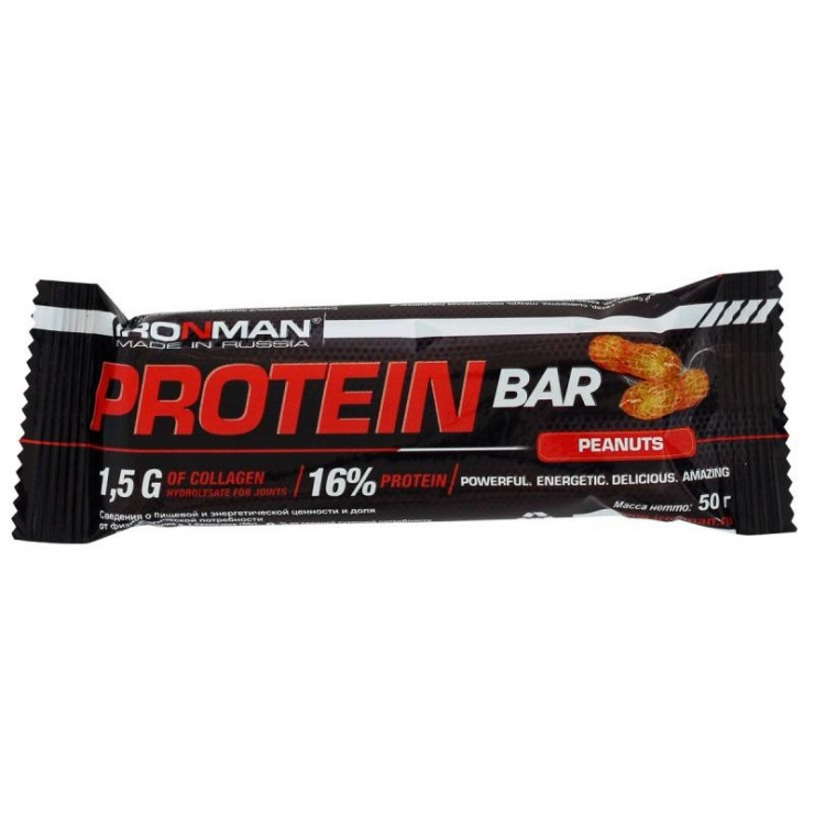 Батончик IRONMAN Protein Bar с колллагеном 50гр. фото 3