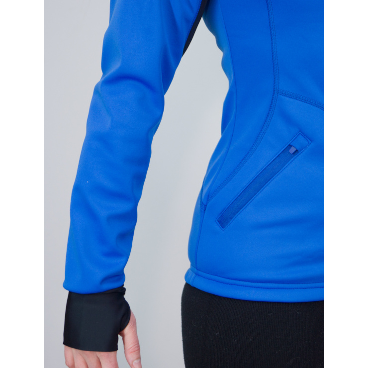 Куртка разминочная RAY WS модель STAR (Woman) синий/черный синяя молния фото 6