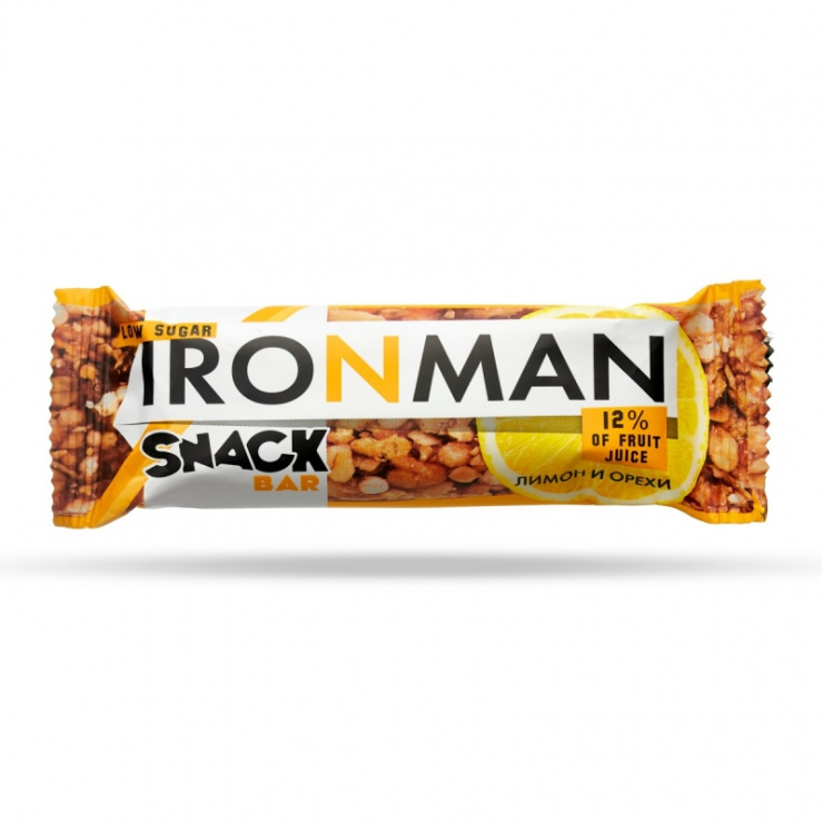 Батончик IRONMAN SNACK BAR без сахара 40гр. фото 1