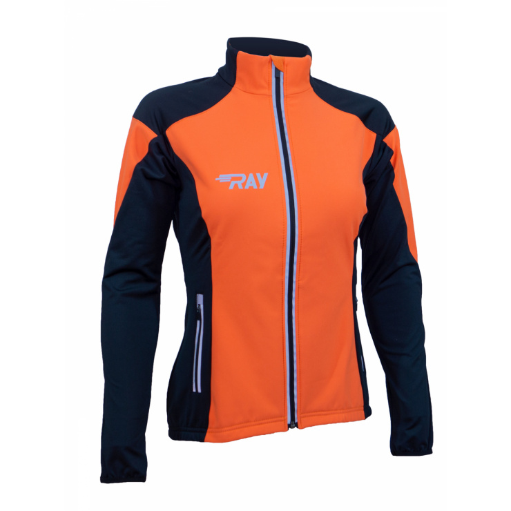 Куртка разминочная RAY WS модель PRO RACE (Woman) оранжевый/черный фото 1