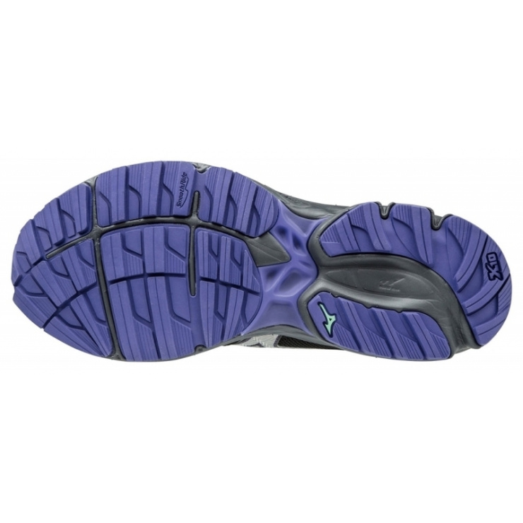 Кроссовки MIZUNO WAVE RIDER 20 G-TX (W), черный/серебряный/фиолетовый фото 2