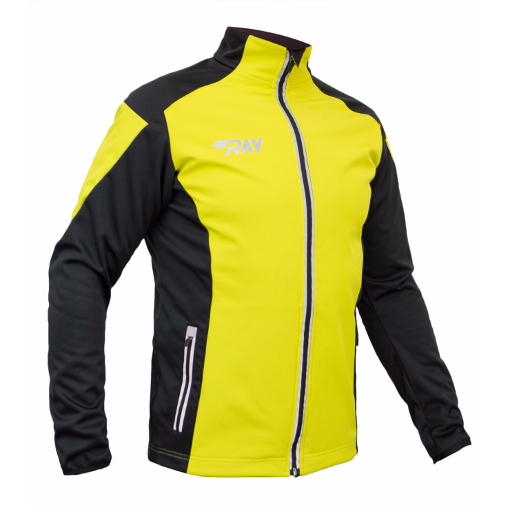 Куртка разминочная RAY WS модель RACE (UNI) желтый/черный с/о молния  фото 7
