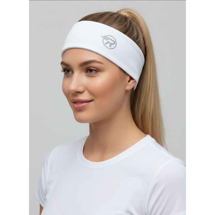 Повязка летняя облегчённая (UNI) белый с/о лого фото 3