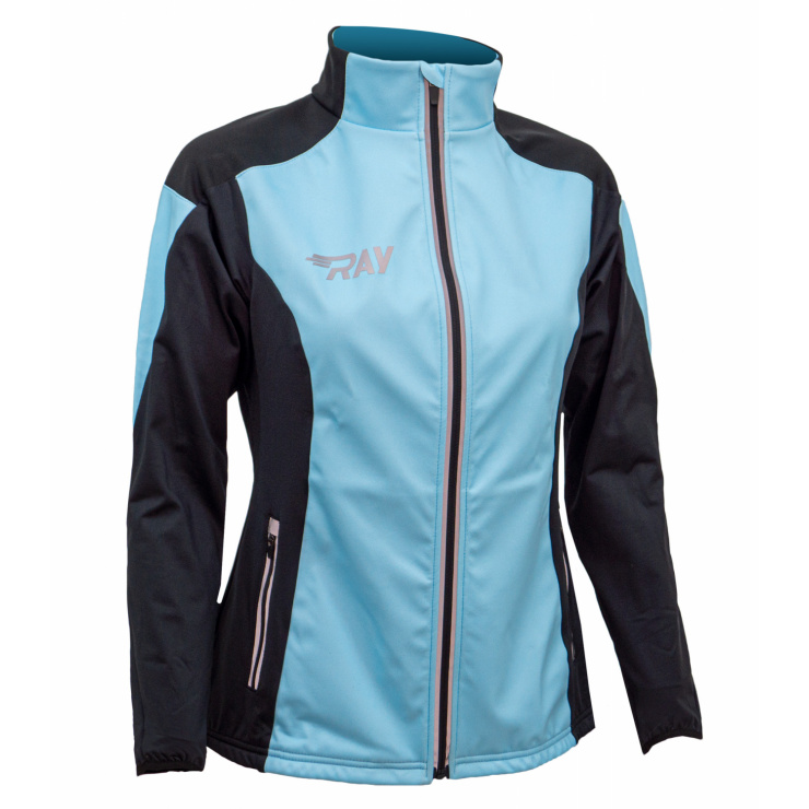 Куртка разминочная RAY WS модель PRO RACE (Woman) голубой/черный фото 5