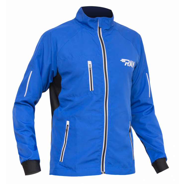 Куртка беговая RAY SPORT (летняя) синий/черный фото 3