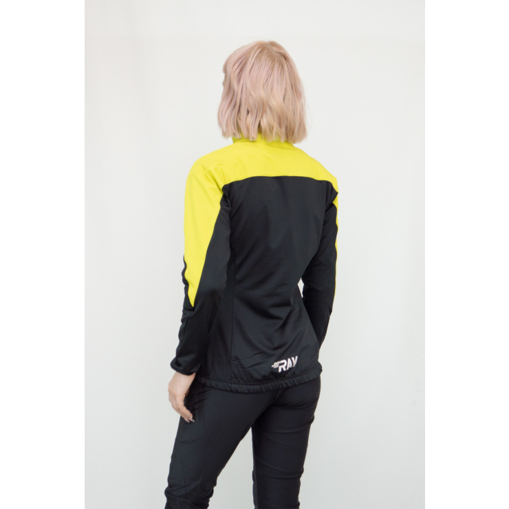 Куртка разминочная RAY WS модель PRO RACE (Women) желтый/черный с/о молния фото 5