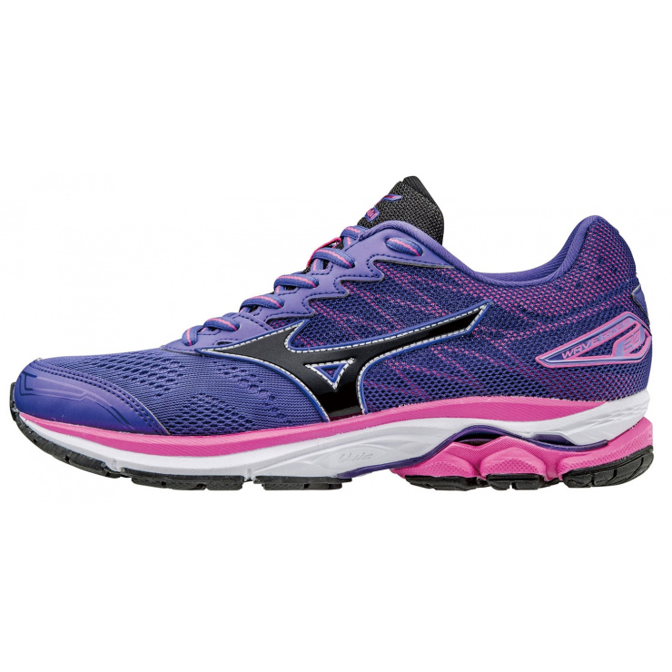 Кроссовки MIZUNO WAVE RIDER 20 (W), фиолетовый/черный/розовый фото 1