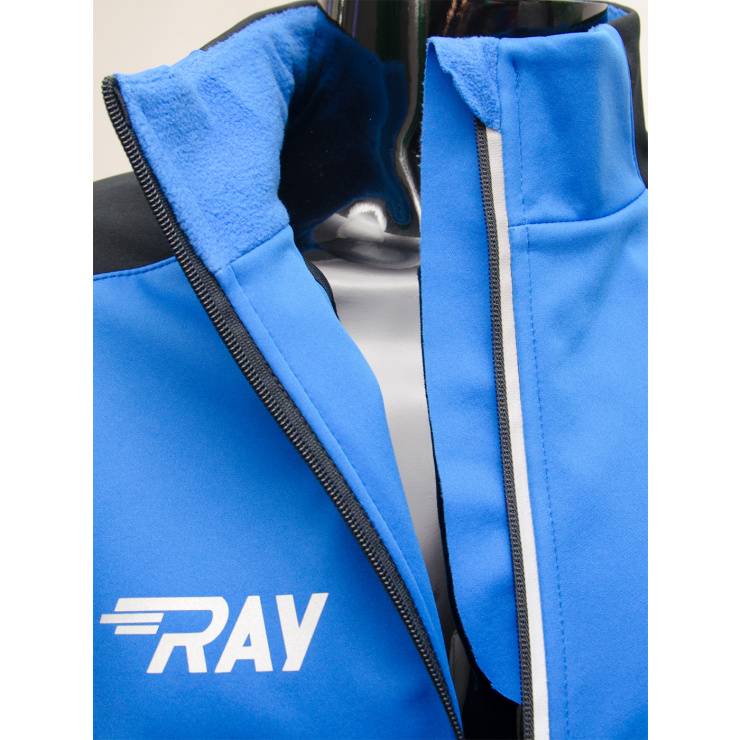 Куртка разминочная RAY WS модель PRO RACE (Men) синий/черный  фото 3