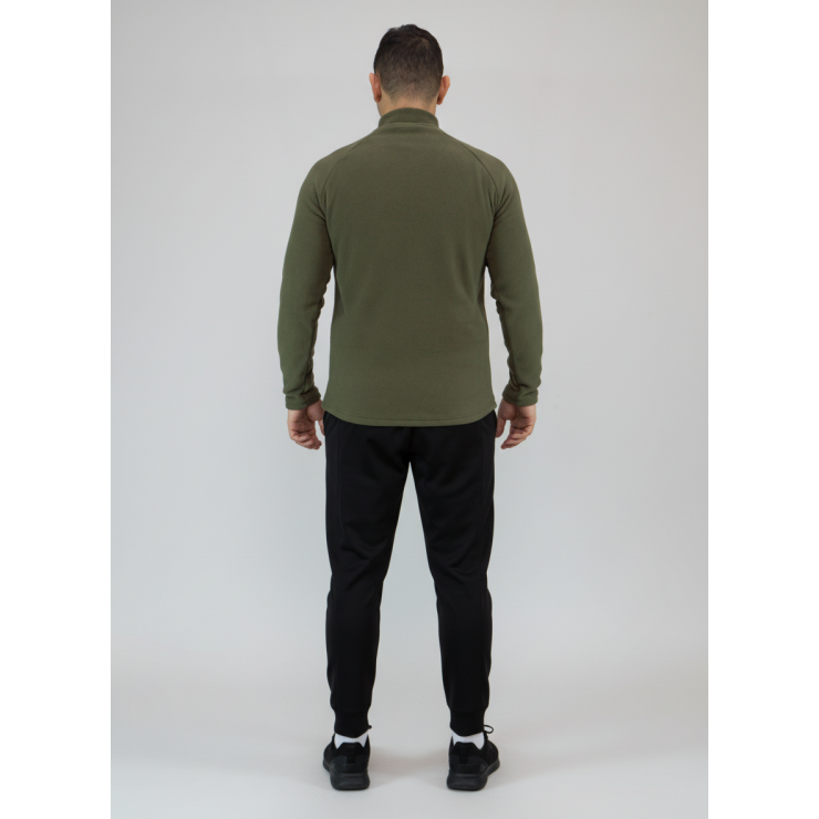 Лонгслив RAY (Men) воротник стойка флис, хаки фото 5