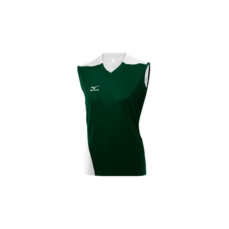 Футболка MIZUNO Women's Trad Sleeveless 361 зеленый/белый фото 1