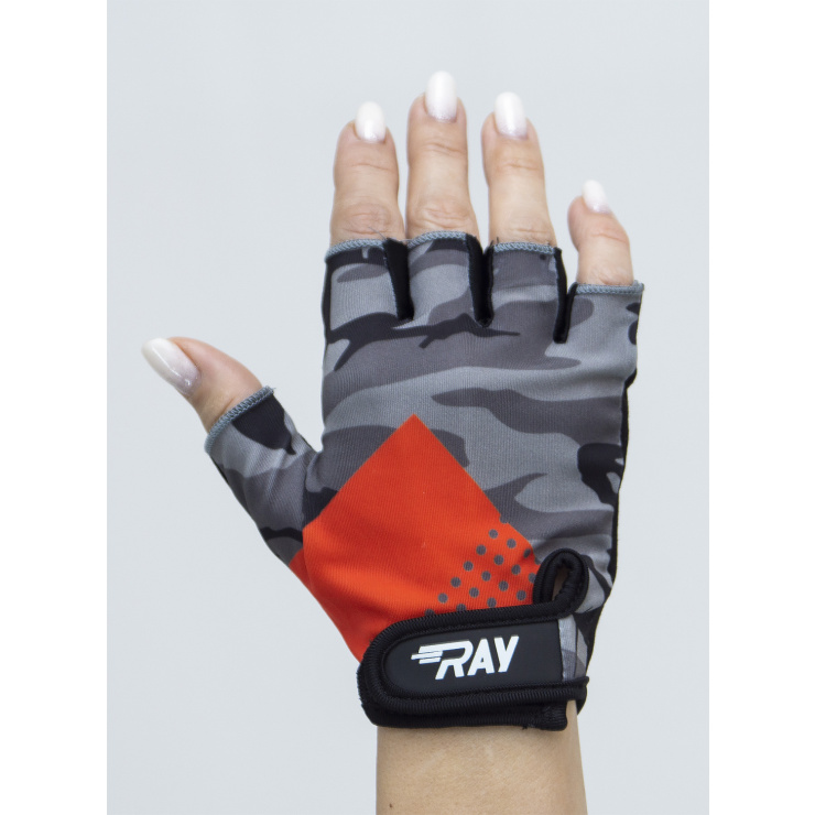 Велосипедные перчатки с короткими пальцами черный/красный фото 2