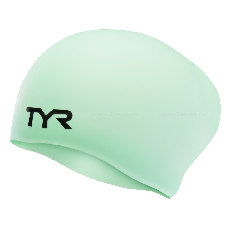 Шапочка плавательная TYR Long Hair Ментоловый Wrinkle Free Silicone Cap (O/S, 332 )				 фото 1